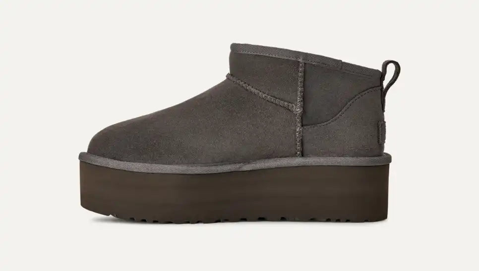 Girl Classic Ultra Mini Plateau-Boot Charcoal