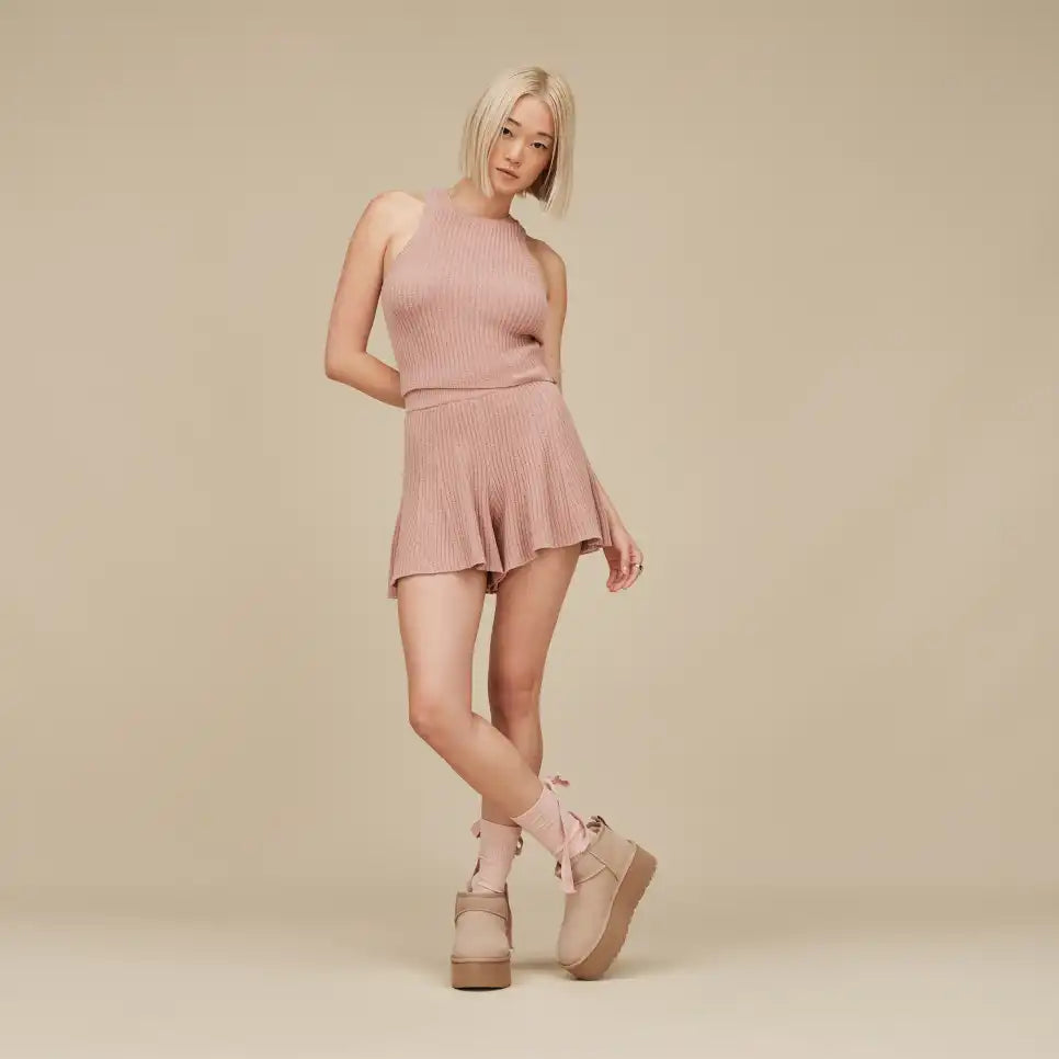 Girl Classic Ultra Mini Plateau-Boot Sand